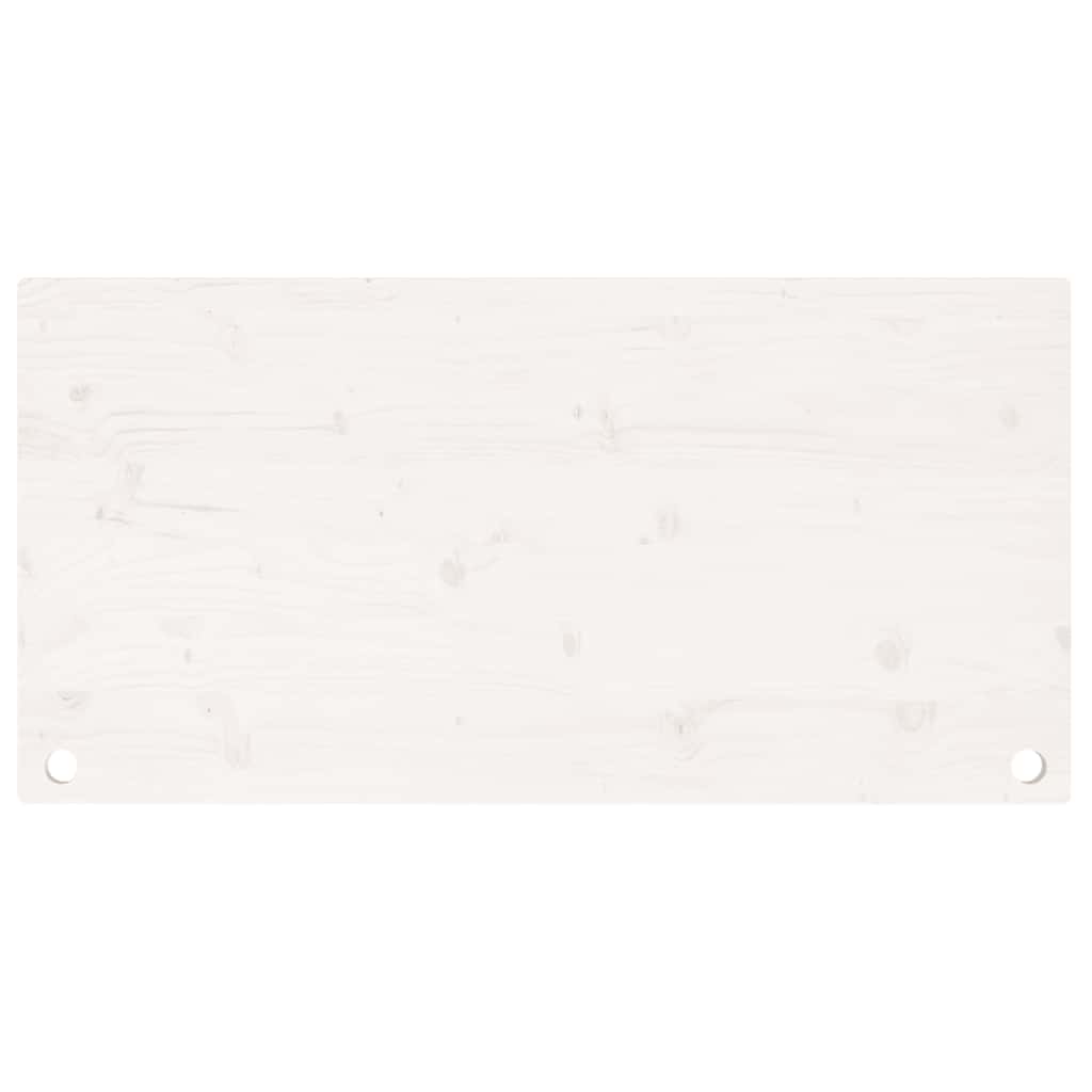 Ploča za radni stol bijela 100x60x2,5 cm od masivne borovine