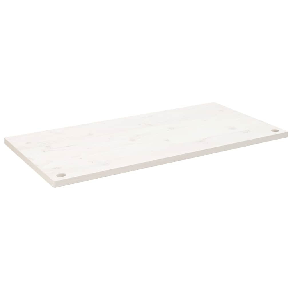 Ploča za radni stol bijela 110x60x2,5 cm od masivne borovine
