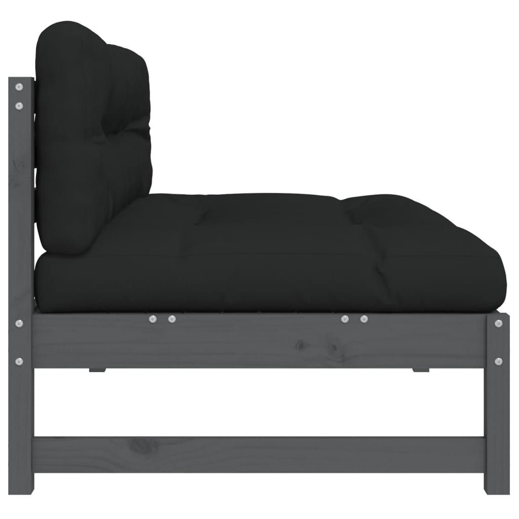 Srednja sofa sivi 120x80 cm od masivne borovine