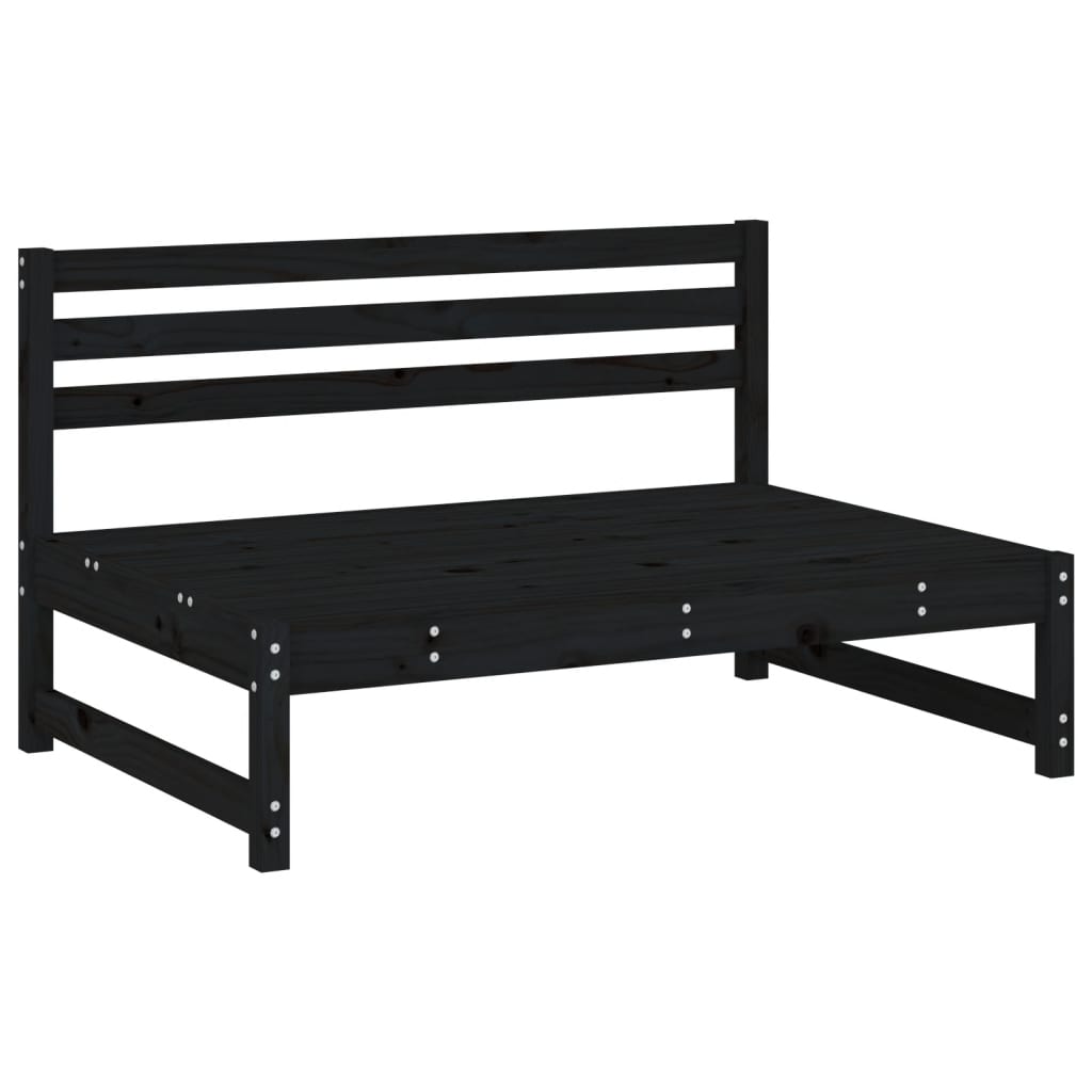 Srednja sofa crni 120x80 cm od masivne borovine
