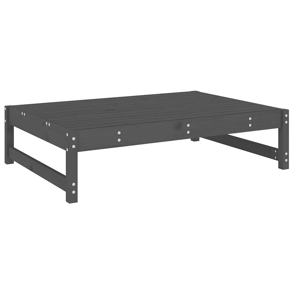 Vrtni tabure sivi 120 x 80 cm od masivne borovine