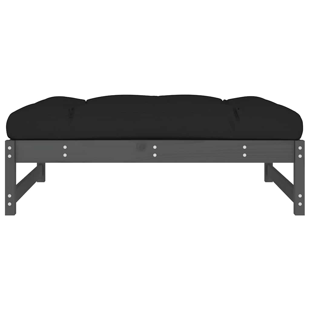 Vrtni tabure sivi 120 x 80 cm od masivne borovine
