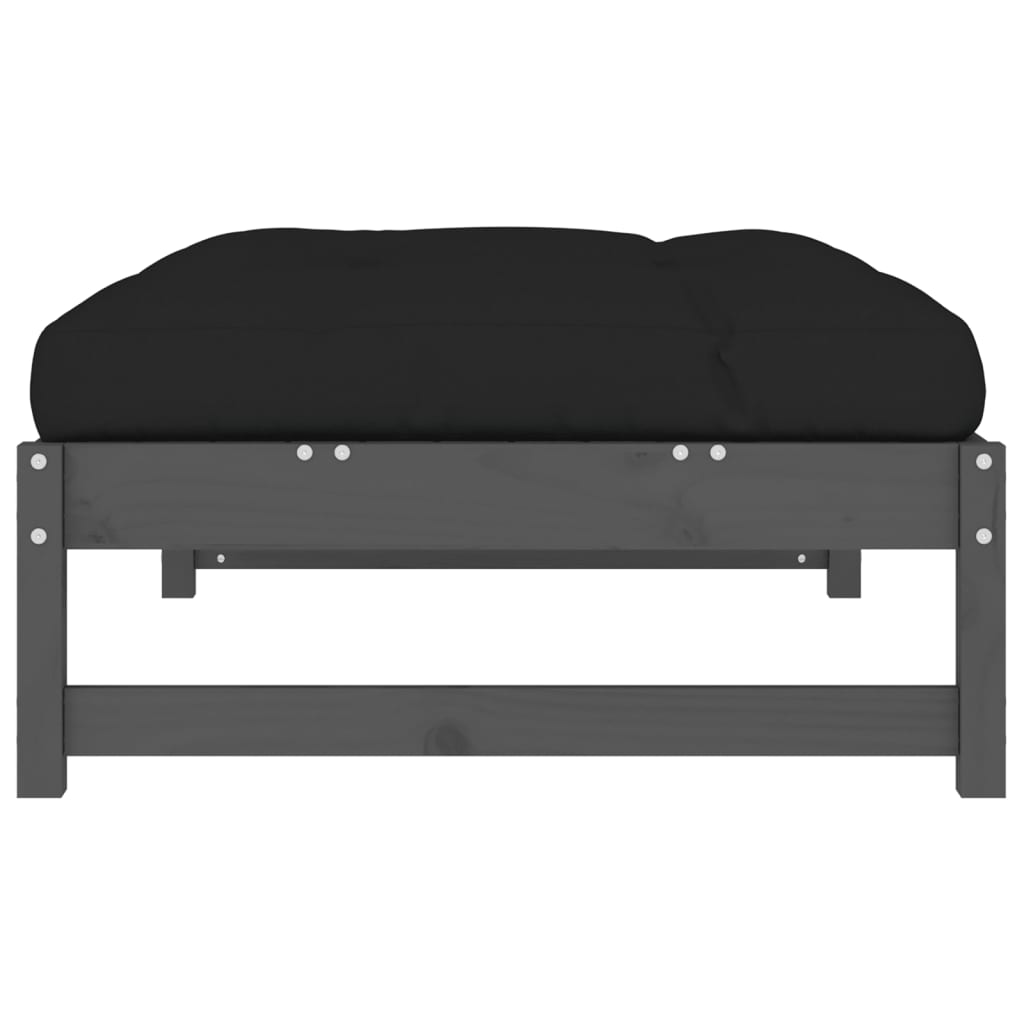 Vrtni tabure sivi 120 x 80 cm od masivne borovine