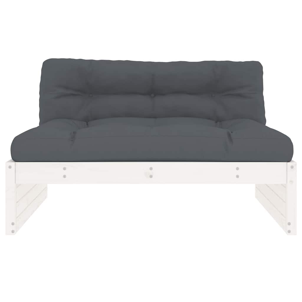 Srednja sofa bijela 120x80 cm od masivne borovine