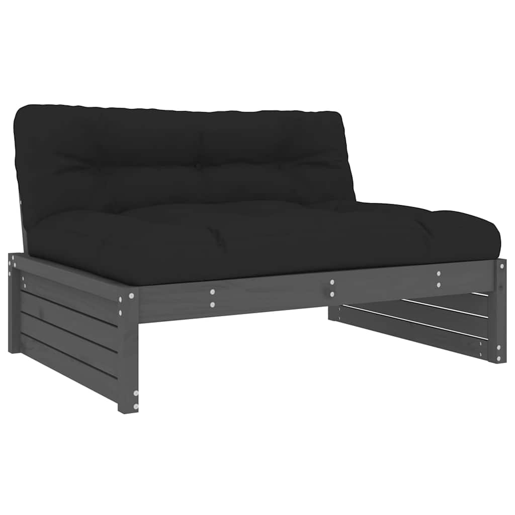Srednja sofa sivi 120x80 cm od masivne borovine