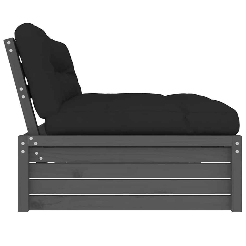 Srednja sofa sivi 120x80 cm od masivne borovine
