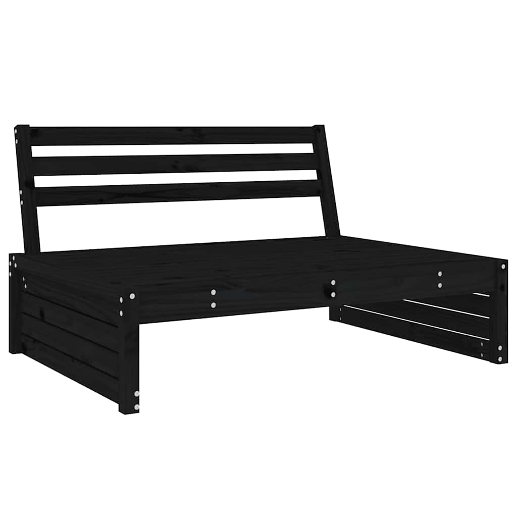 Srednja sofa crni 120x80 cm od masivne borovine