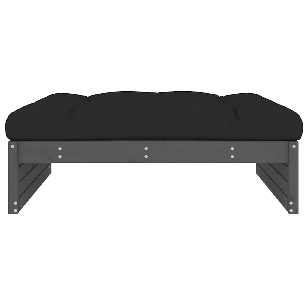 Vrtni tabure sivi 120 x 80 cm od masivne borovine
