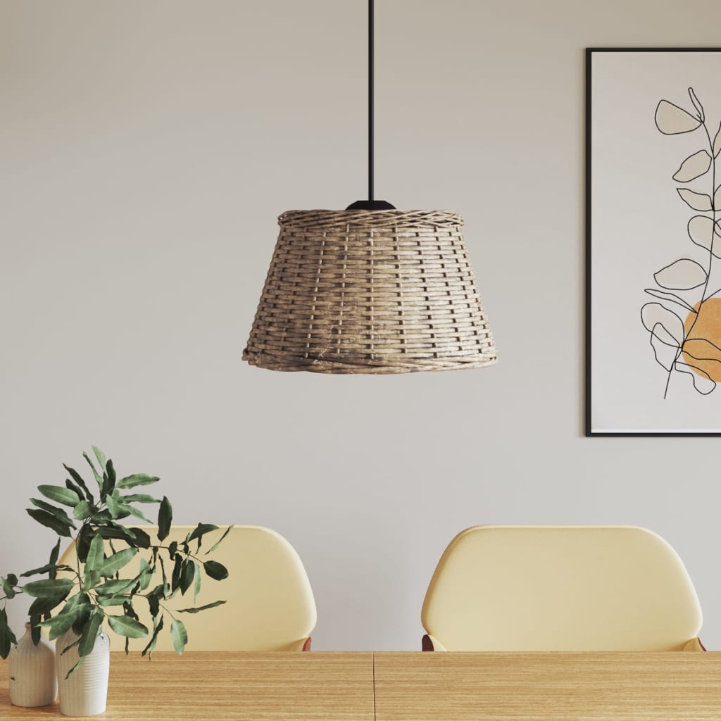 Sjenilo za stropnu svjetiljku smeđe Ø50x30 cm od pruća