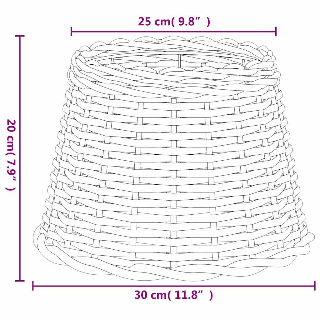 Sjenilo za svjetiljku smeđe Ø 30 x 20 cm od pruća