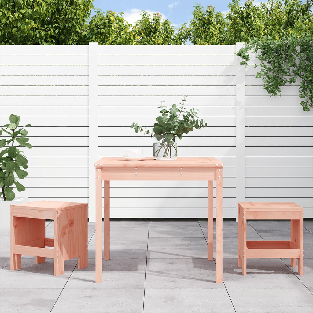 3-dijelni vrtni bistro set od masivnog drva duglazije