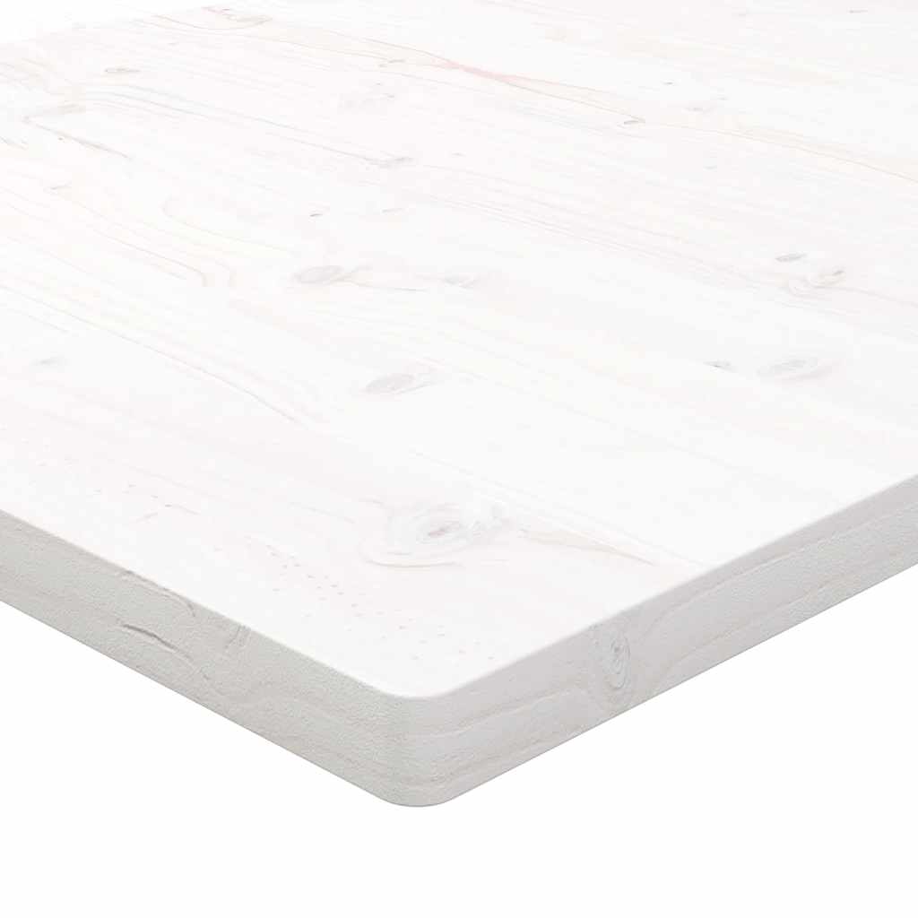 Ploča za stol bijela 40x40x2,5 cm masivna borovina četvrtasta
