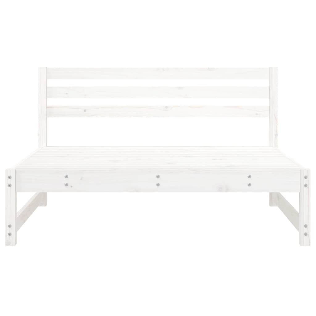 Srednja vrtna sofa bijela 120 x 80 cm od masivne borovine