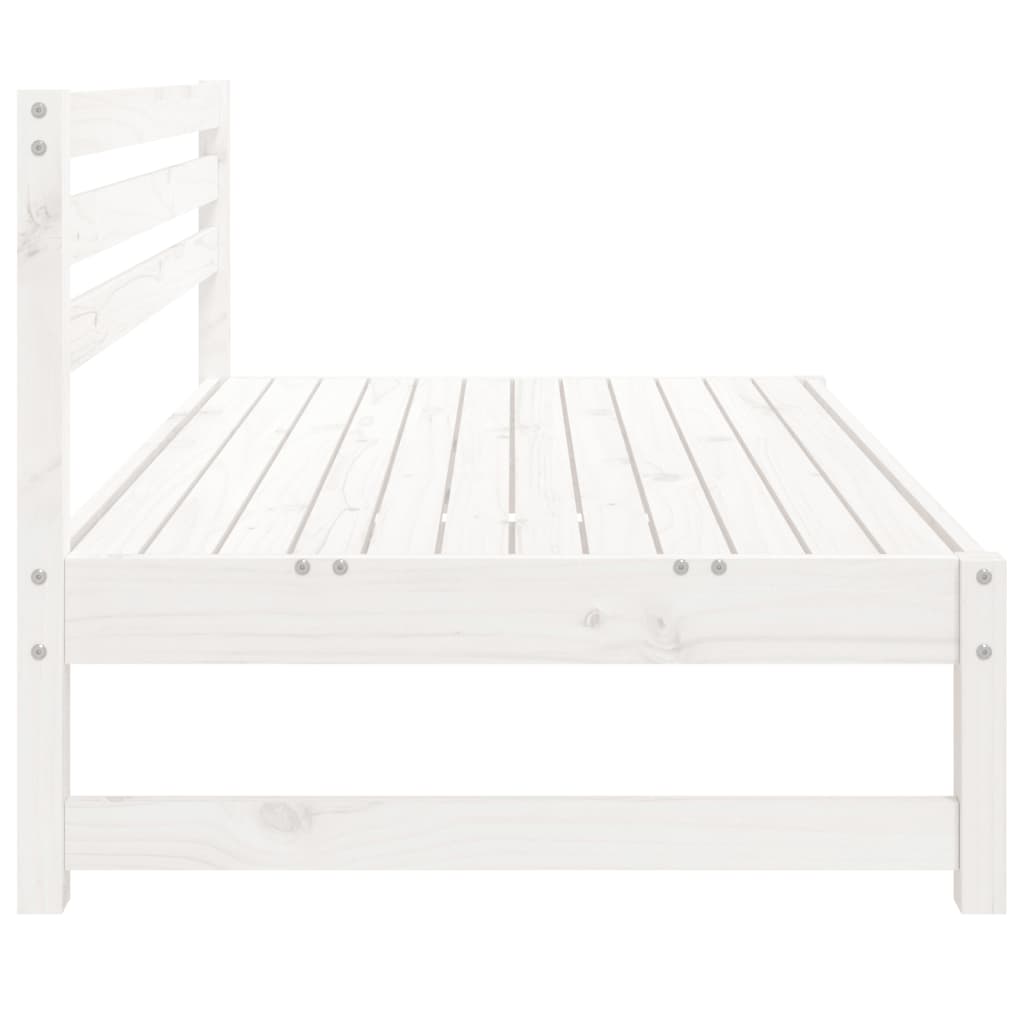 Srednja vrtna sofa bijela 120 x 80 cm od masivne borovine