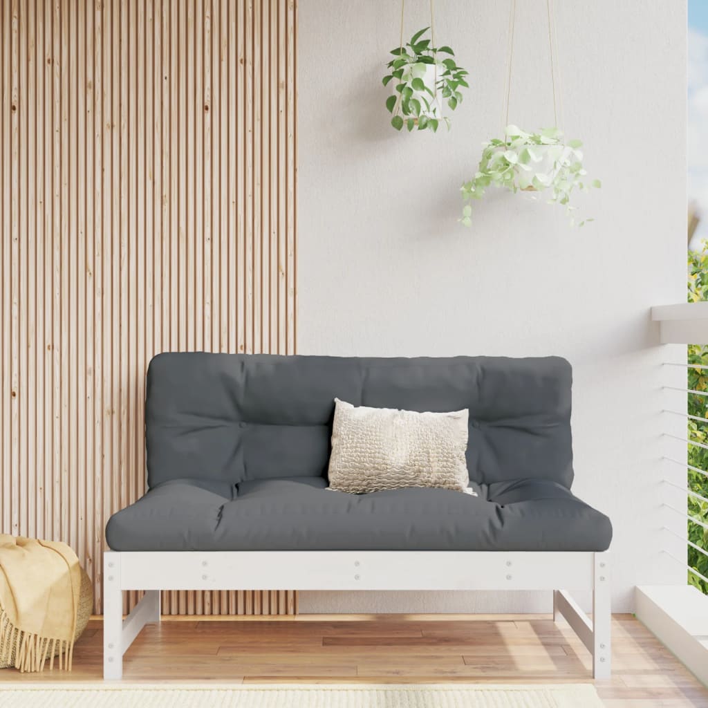 Srednja vrtna sofa bijela 120 x 80 cm od masivne borovine