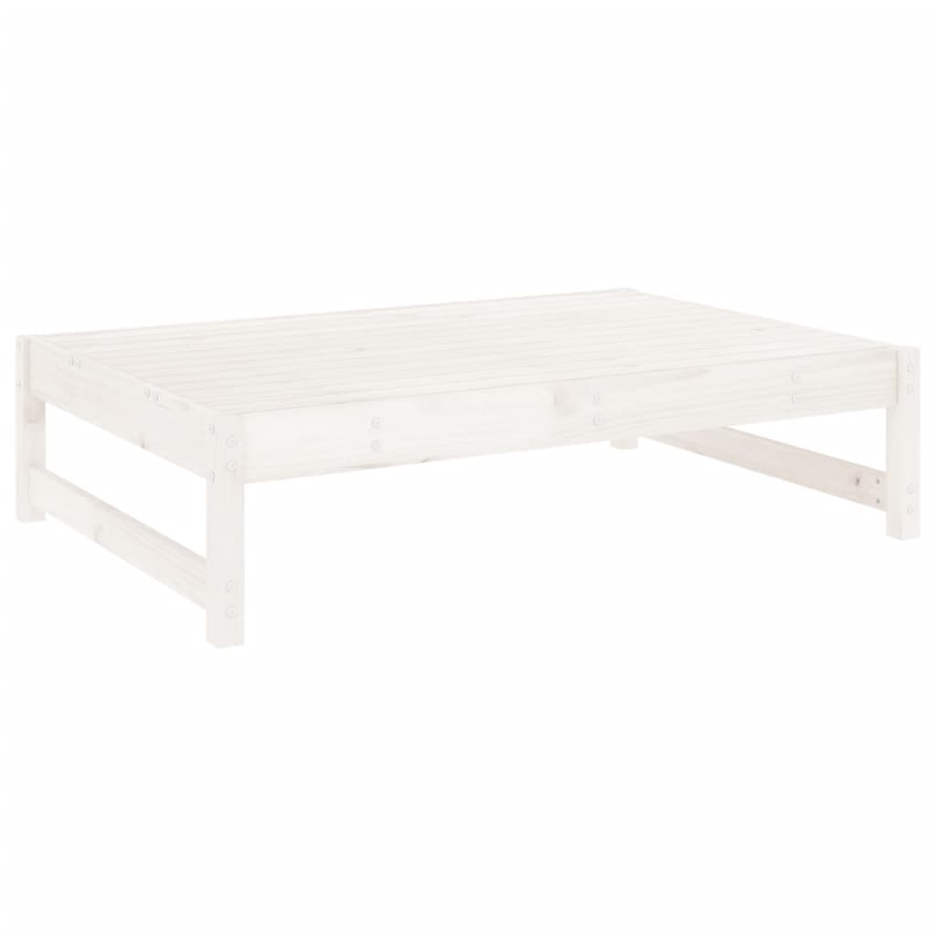 Vrtni tabure bijeli 120 x 80 cm od masivne borovine
