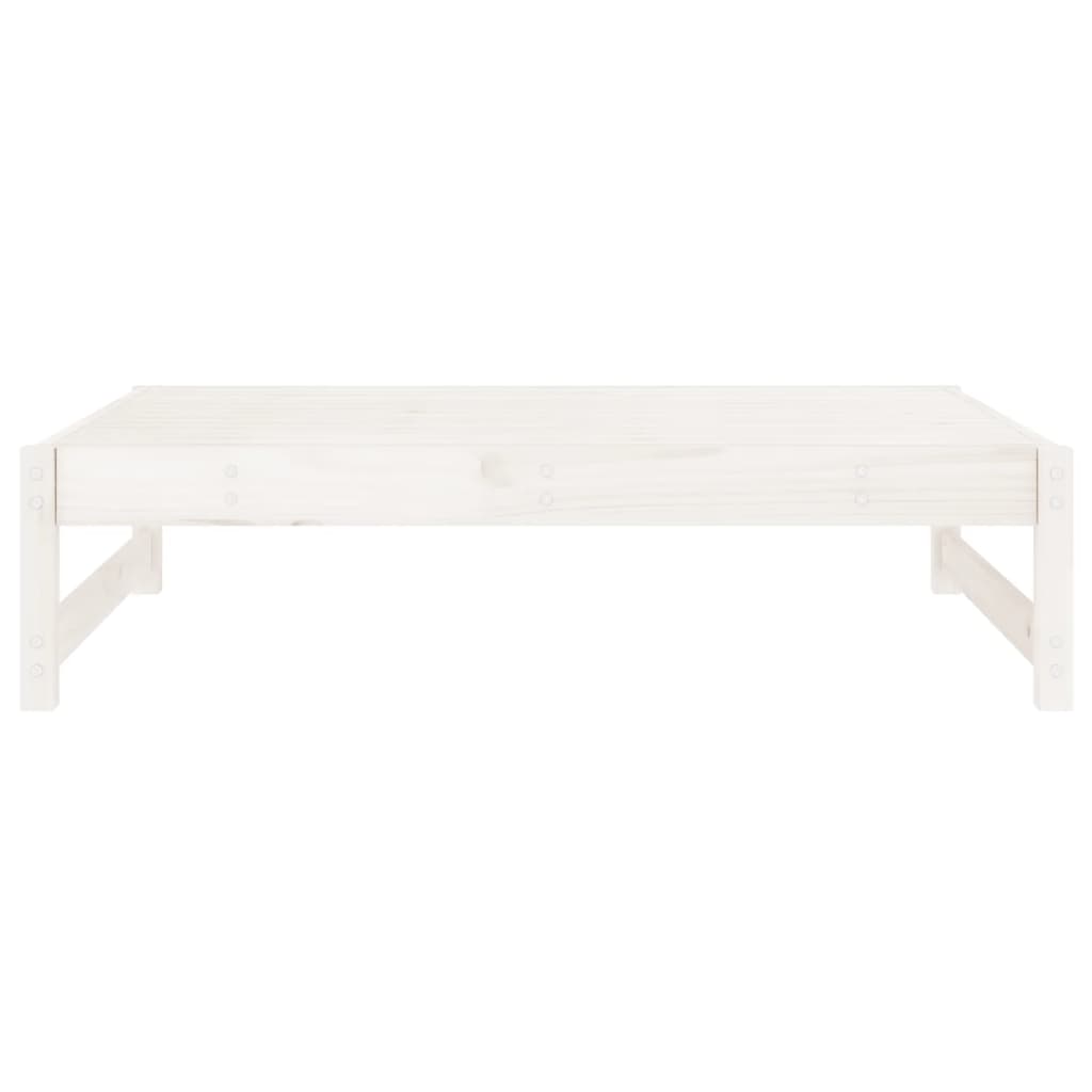 Vrtni tabure bijeli 120 x 80 cm od masivne borovine