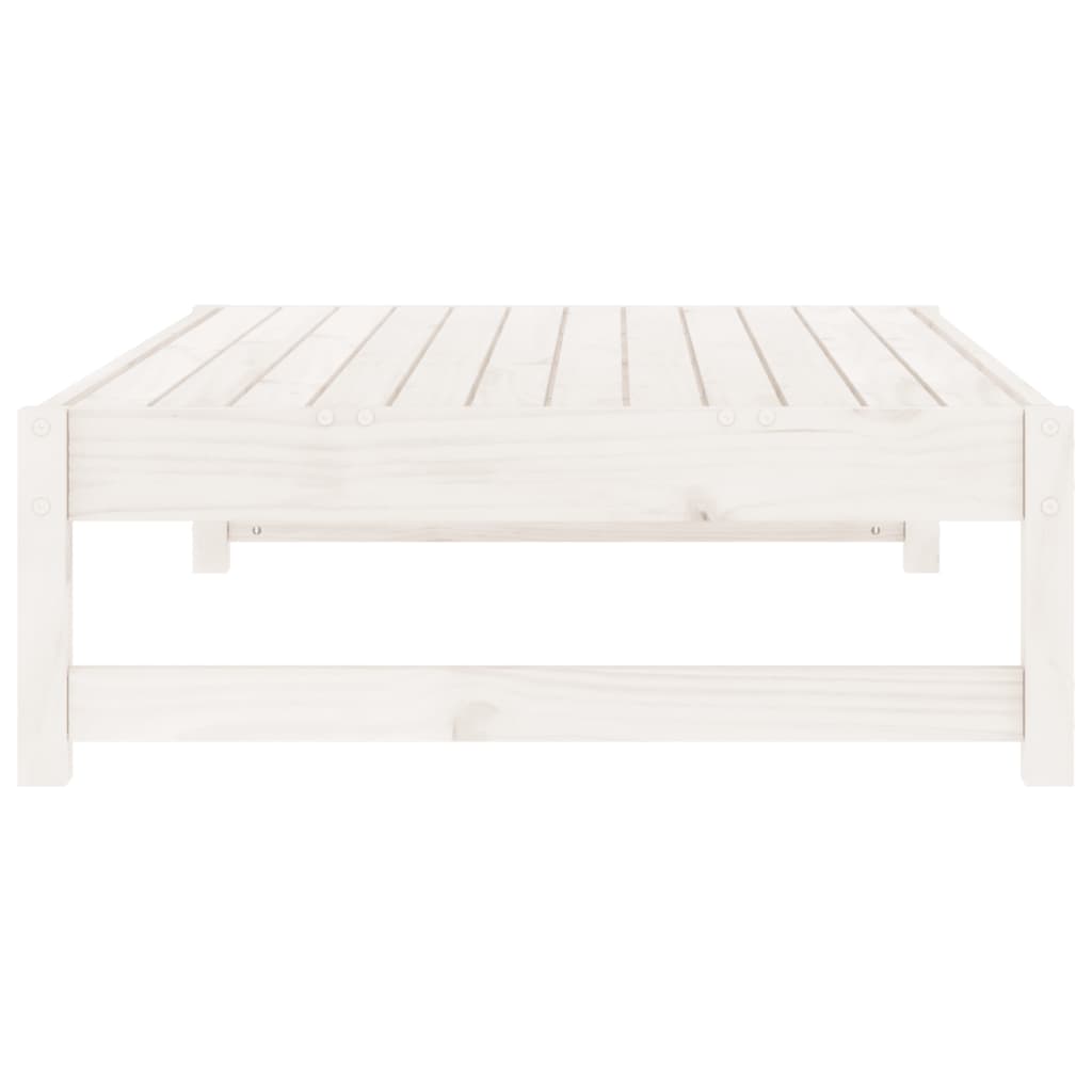 Vrtni tabure bijeli 120 x 80 cm od masivne borovine