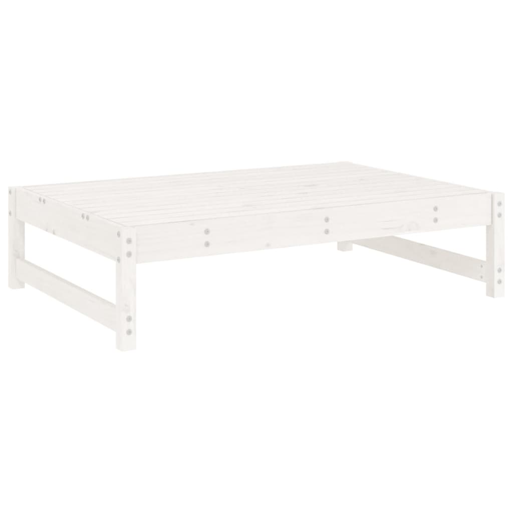 Vrtni tabure bijeli 120 x 80 cm od masivne borovine