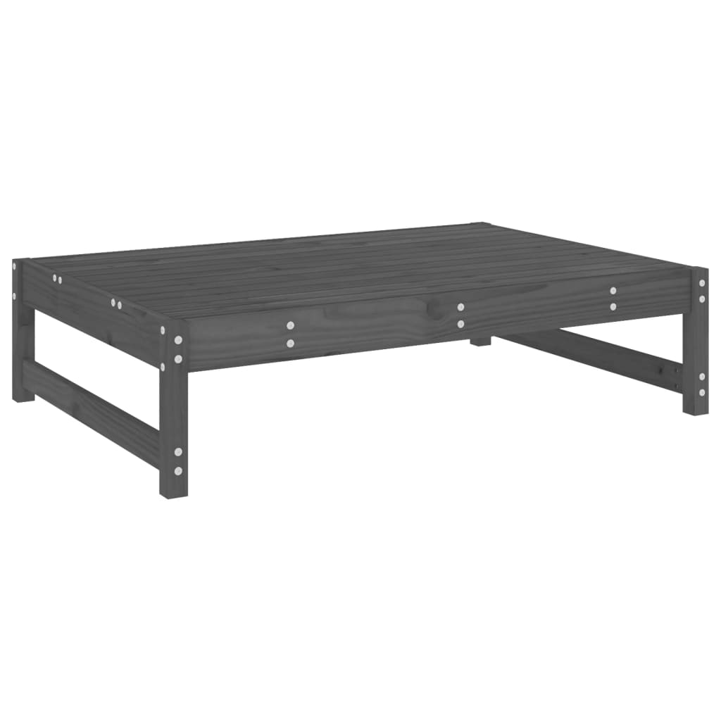 Vrtni tabure sivi 120 x 80 cm od masivne borovine