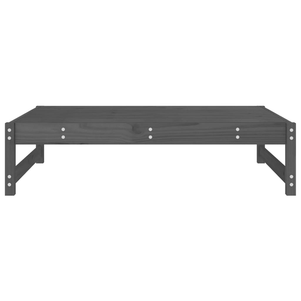 Vrtni tabure sivi 120 x 80 cm od masivne borovine