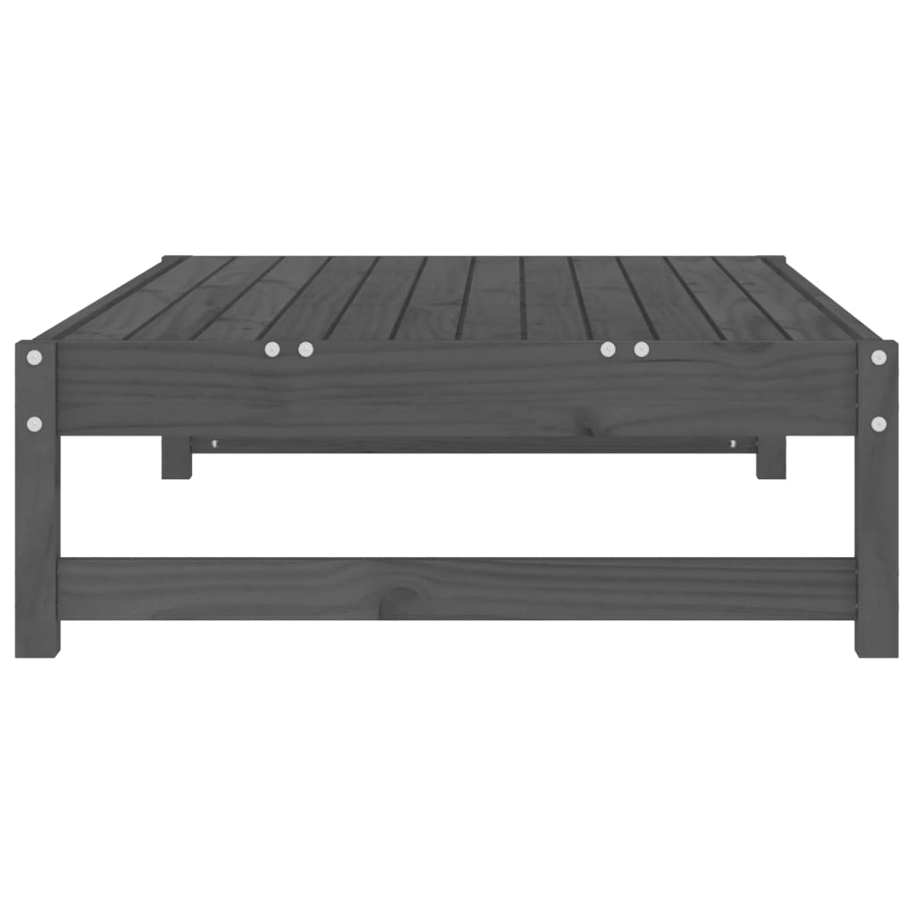 Vrtni tabure sivi 120 x 80 cm od masivne borovine