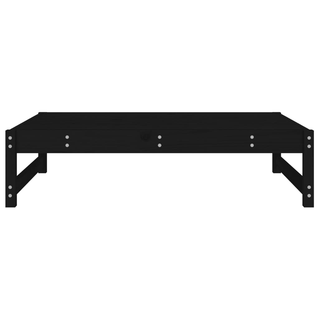 Vrtni tabure crni 120 x 80 cm od masivne borovine