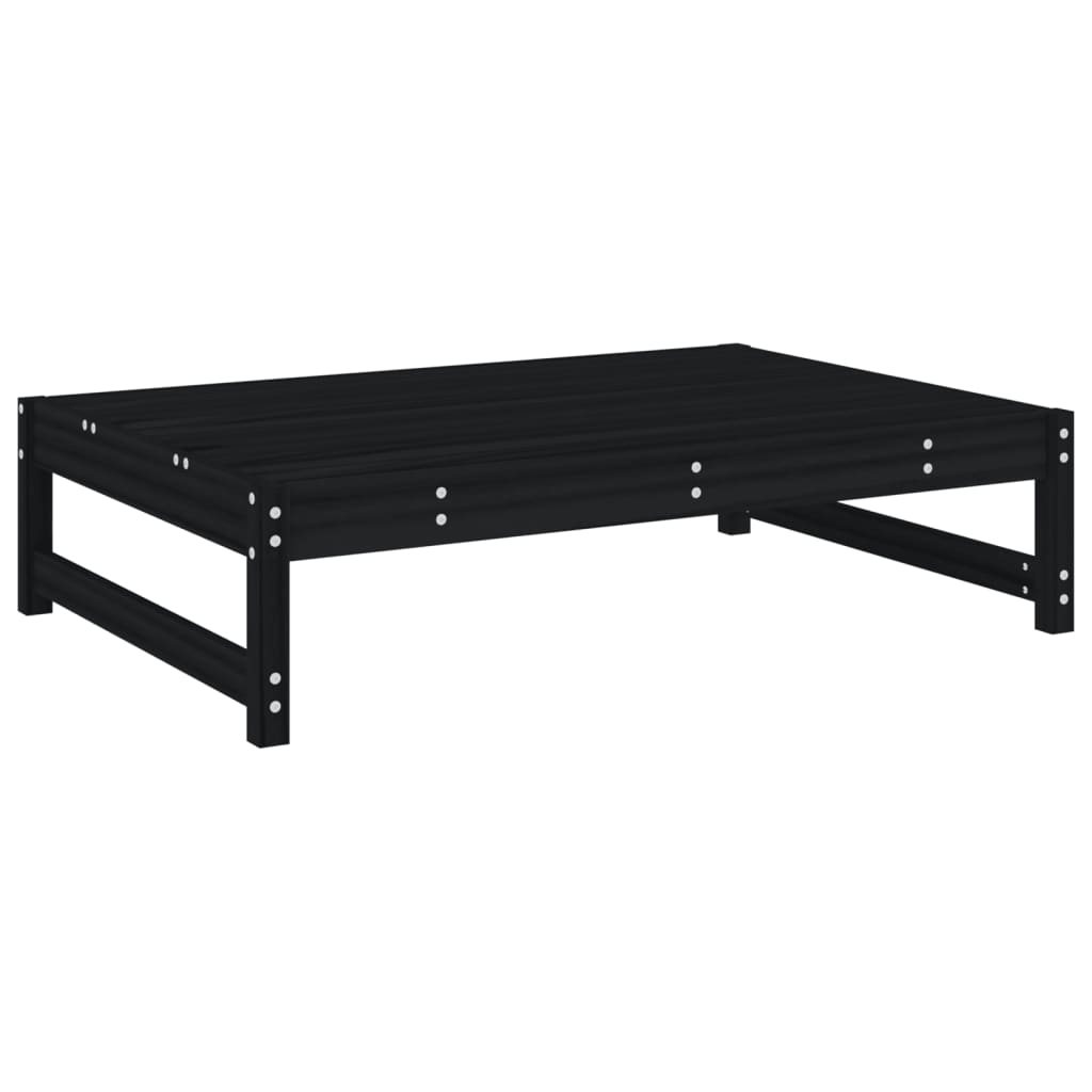 Vrtni tabure crni 120 x 80 cm od masivne borovine