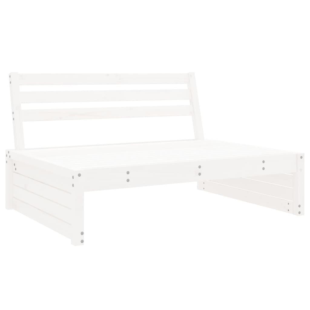 Srednja vrtna sofa bijela 120 x 80 cm od masivne borovine