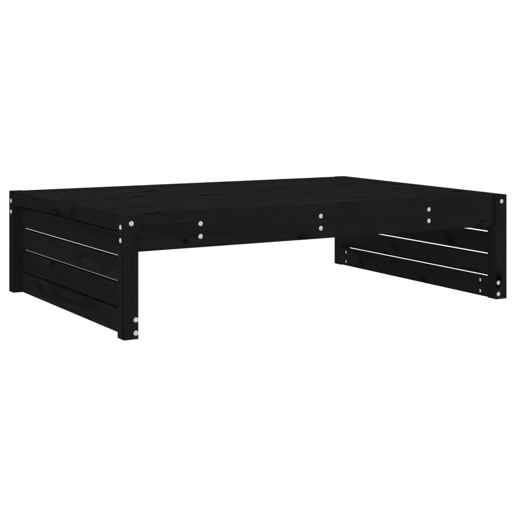 Vrtni tabure crni 120 x 80 cm od masivne borovine