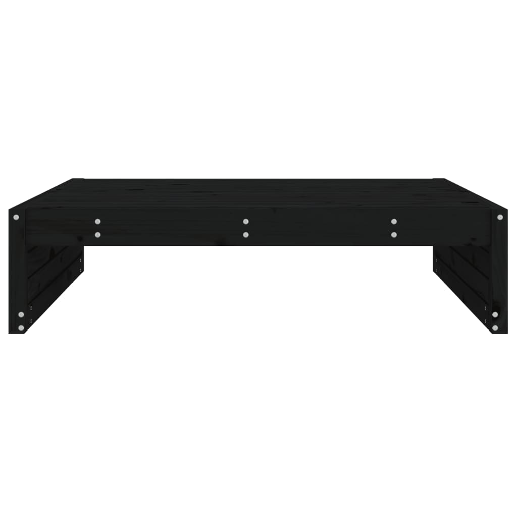 Vrtni tabure crni 120 x 80 cm od masivne borovine