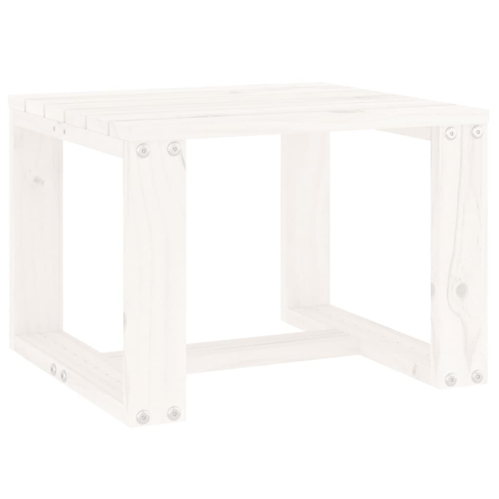 Vrtni bočni stolić bijeli 40 x 38 x 28,5 cm od masivne borovine