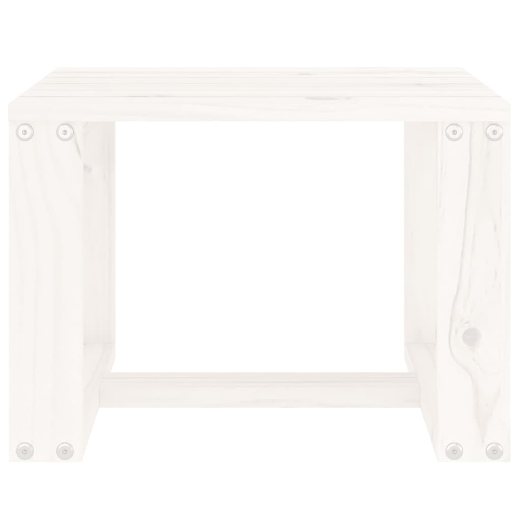 Vrtni bočni stolić bijeli 40 x 38 x 28,5 cm od masivne borovine