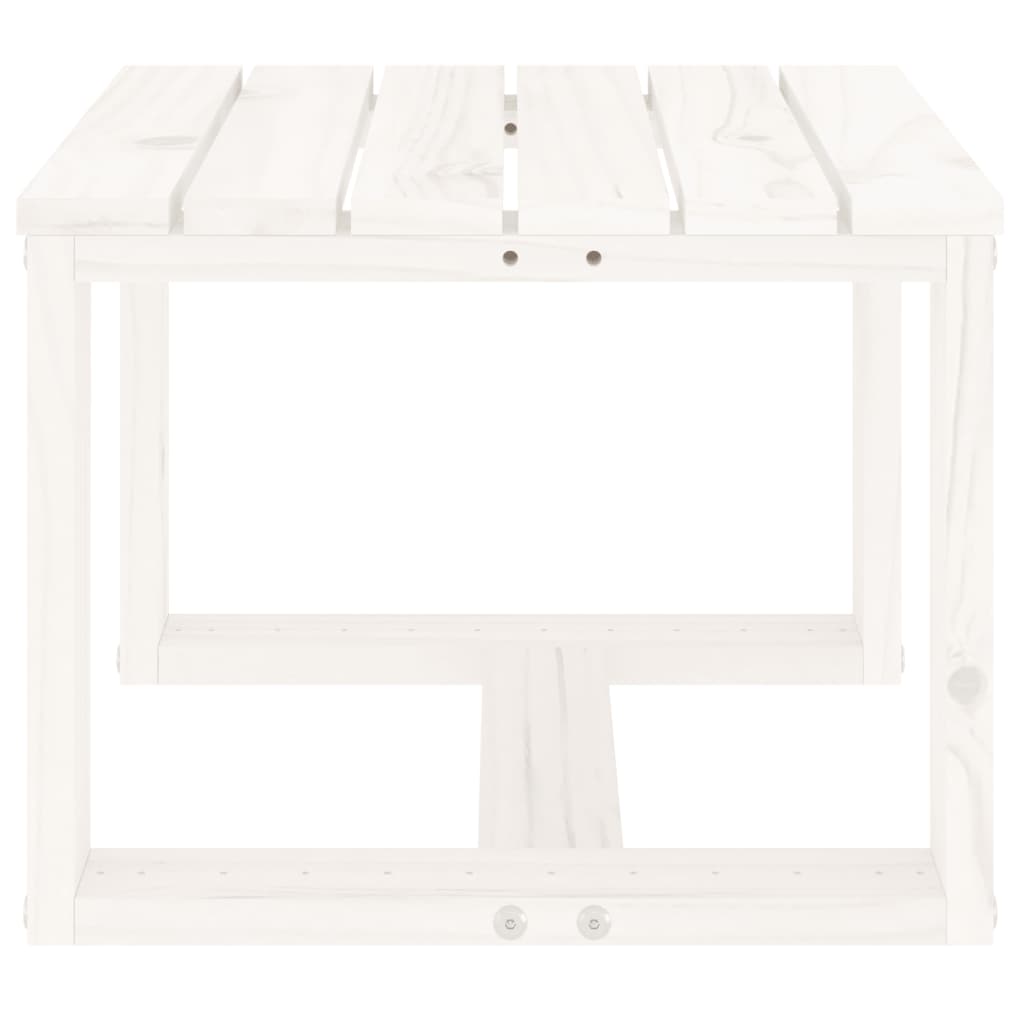 Vrtni bočni stolić bijeli 40 x 38 x 28,5 cm od masivne borovine