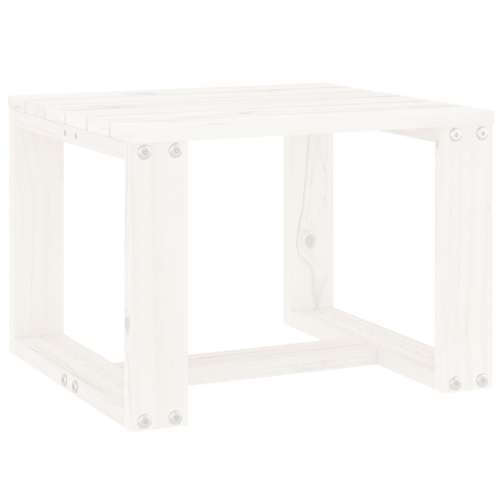 Vrtni bočni stolić bijeli 40 x 38 x 28,5 cm od masivne borovine