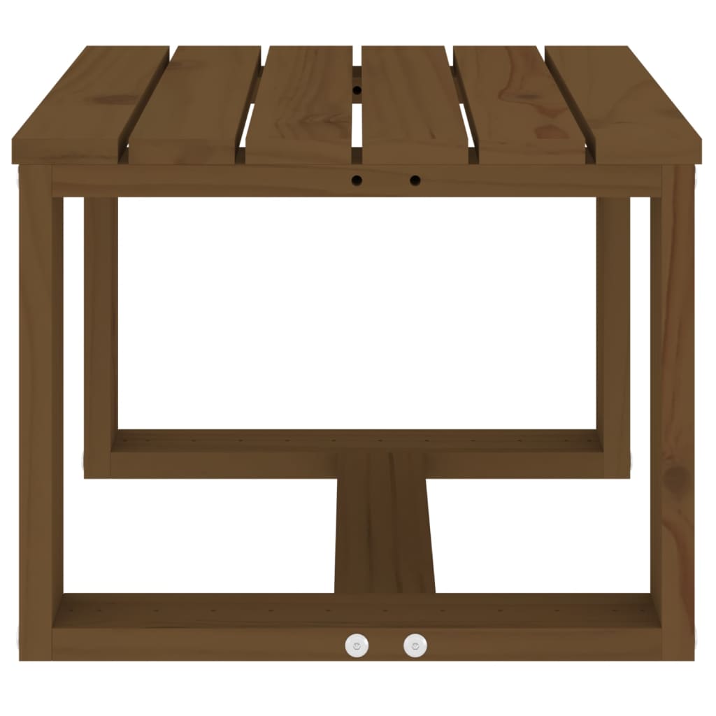 Vrtni bočni stolić smeđi boja meda od masivne borovine