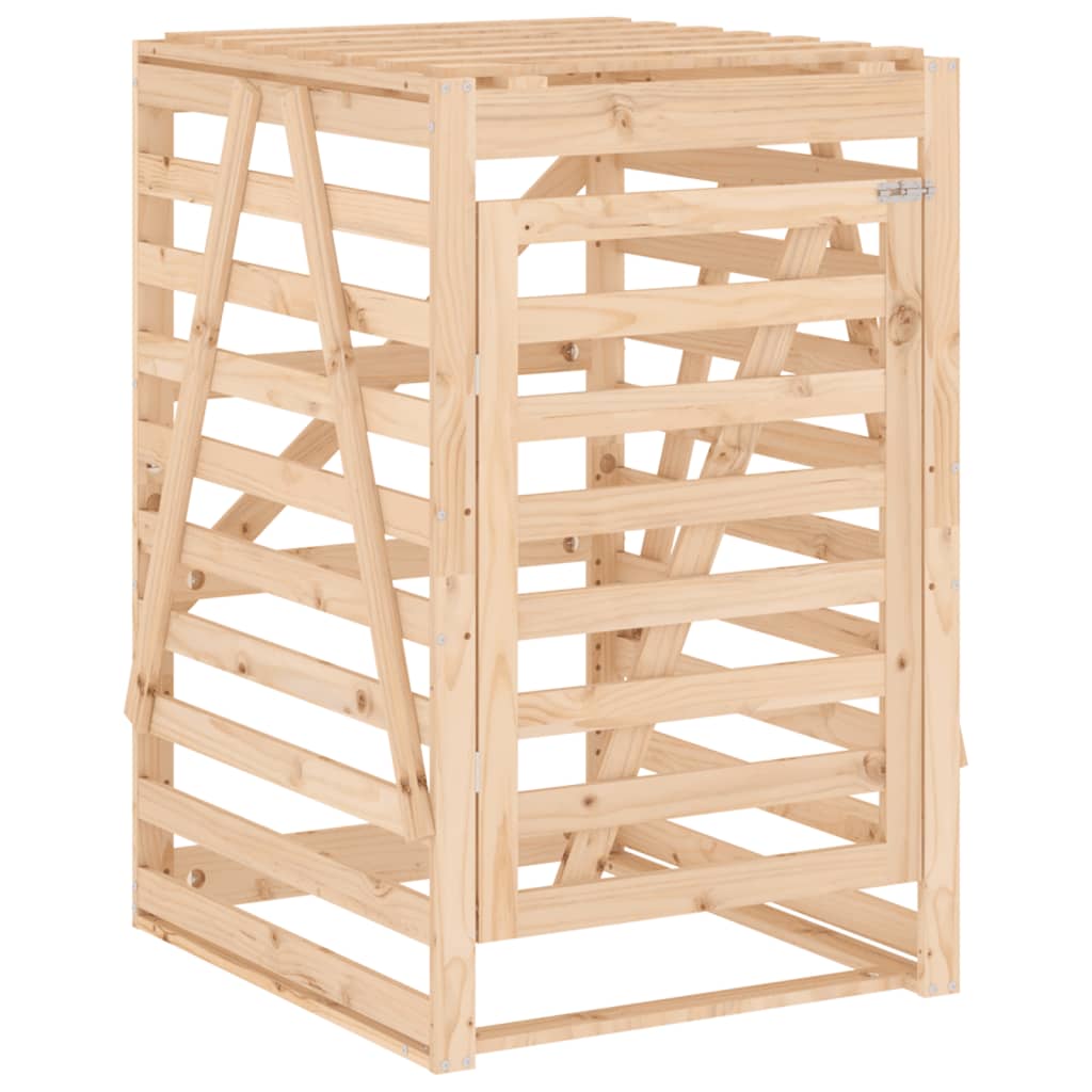 Spremište za kantu za smeće 84x90x128,5 cm od masivne borovine