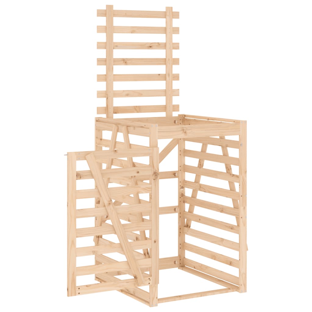 Spremište za kantu za smeće 84x90x128,5 cm od masivne borovine