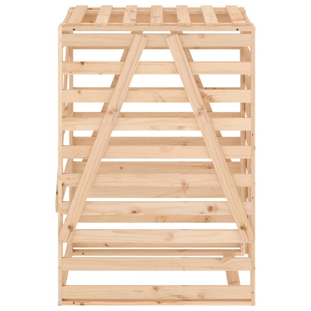 Spremište za kantu za smeće 84x90x128,5 cm od masivne borovine