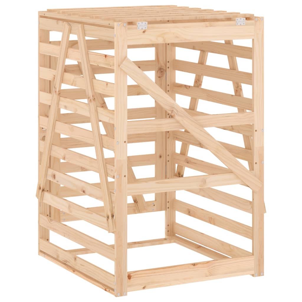 Spremište za kantu za smeće 84x90x128,5 cm od masivne borovine