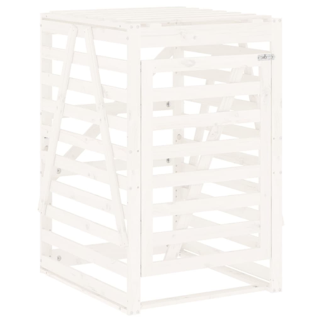 Spremište za kantu za smeće bijelo 84x90x128,5 cm od borovine