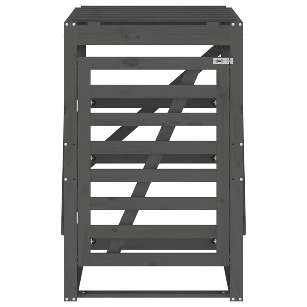 Spremište za kantu za smeće sivo 84x90x128,5 cm od borovine