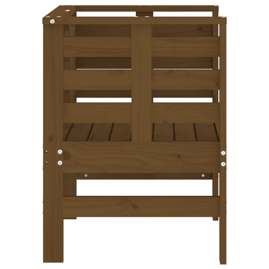 Vrtne stolice 2 kom boja meda 61,5x53x71 cm od masivne borovine
