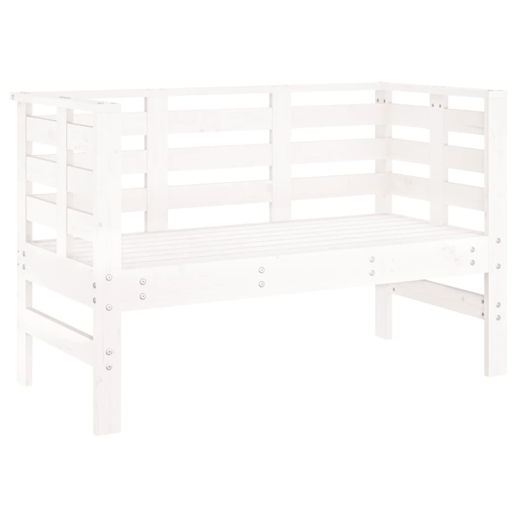 Vrtna klupa bijela 111,5 x 53 x 71 cm od masivne borovine