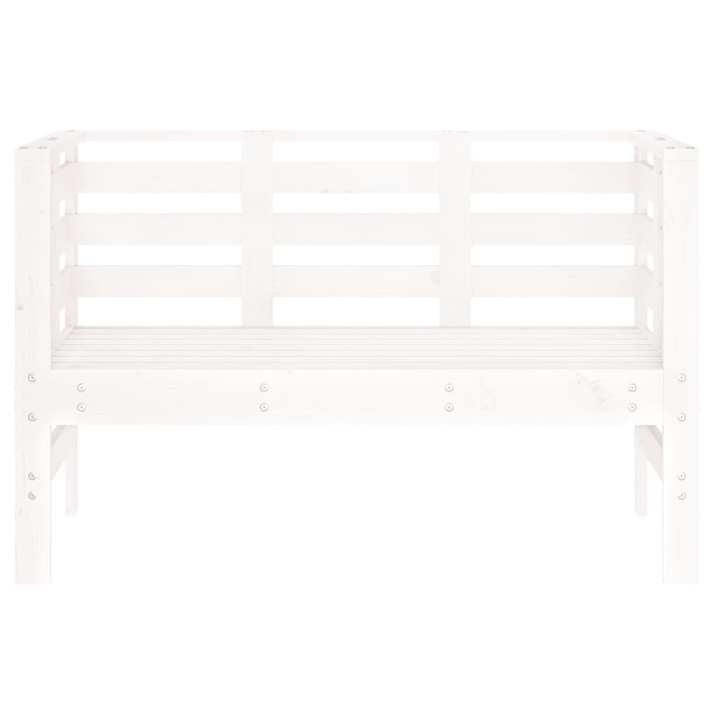 Vrtna klupa bijela 111,5 x 53 x 71 cm od masivne borovine
