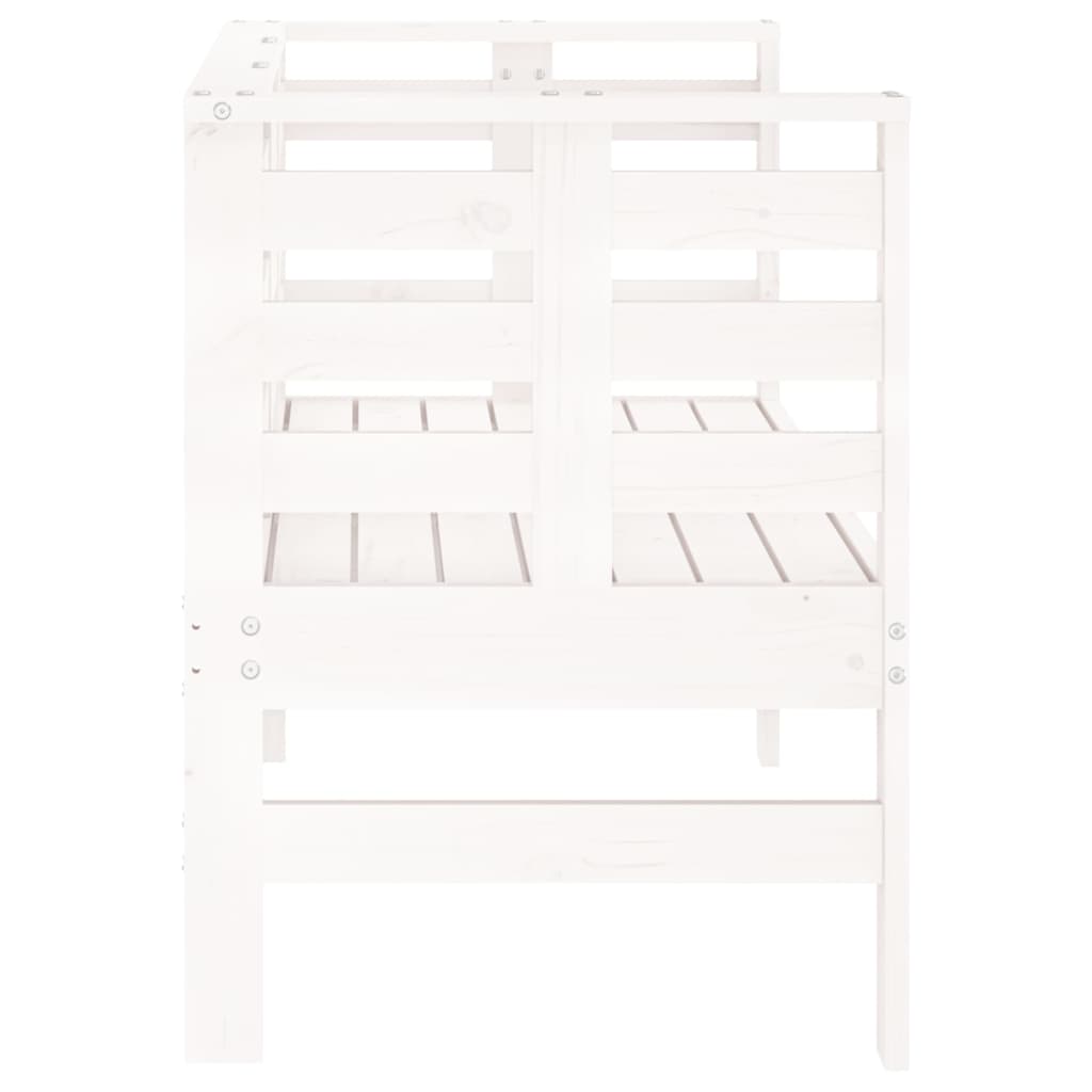 Vrtna klupa bijela 111,5 x 53 x 71 cm od masivne borovine