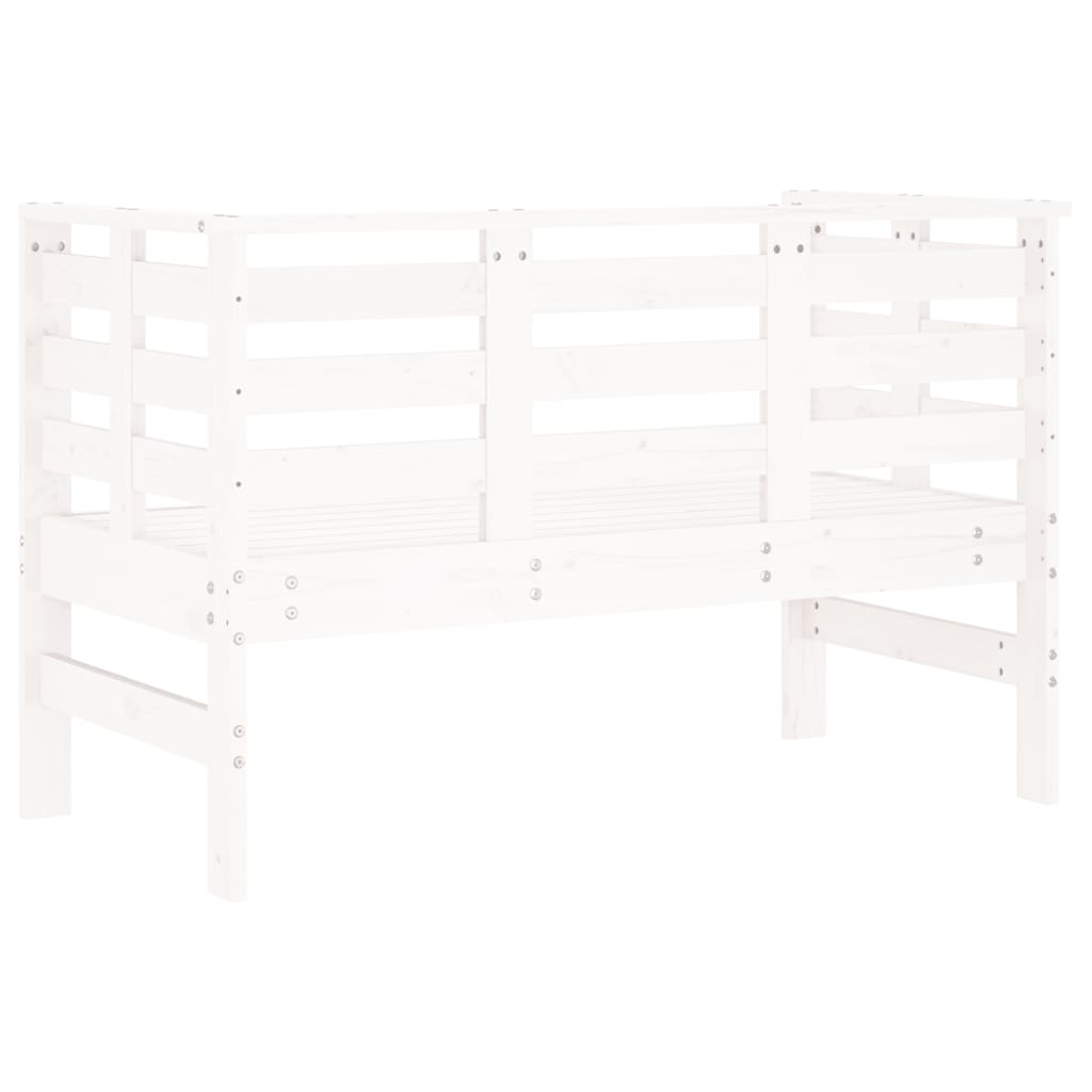 Vrtna klupa bijela 111,5 x 53 x 71 cm od masivne borovine