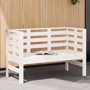 Vrtna klupa bijela 111,5 x 53 x 71 cm od masivne borovine
