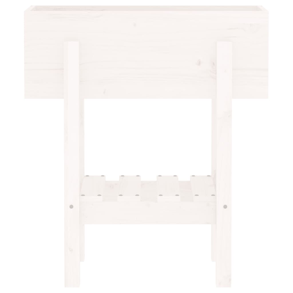 Vrtna sadilica bijela 62 x 30 x 69 cm od masivne borovine