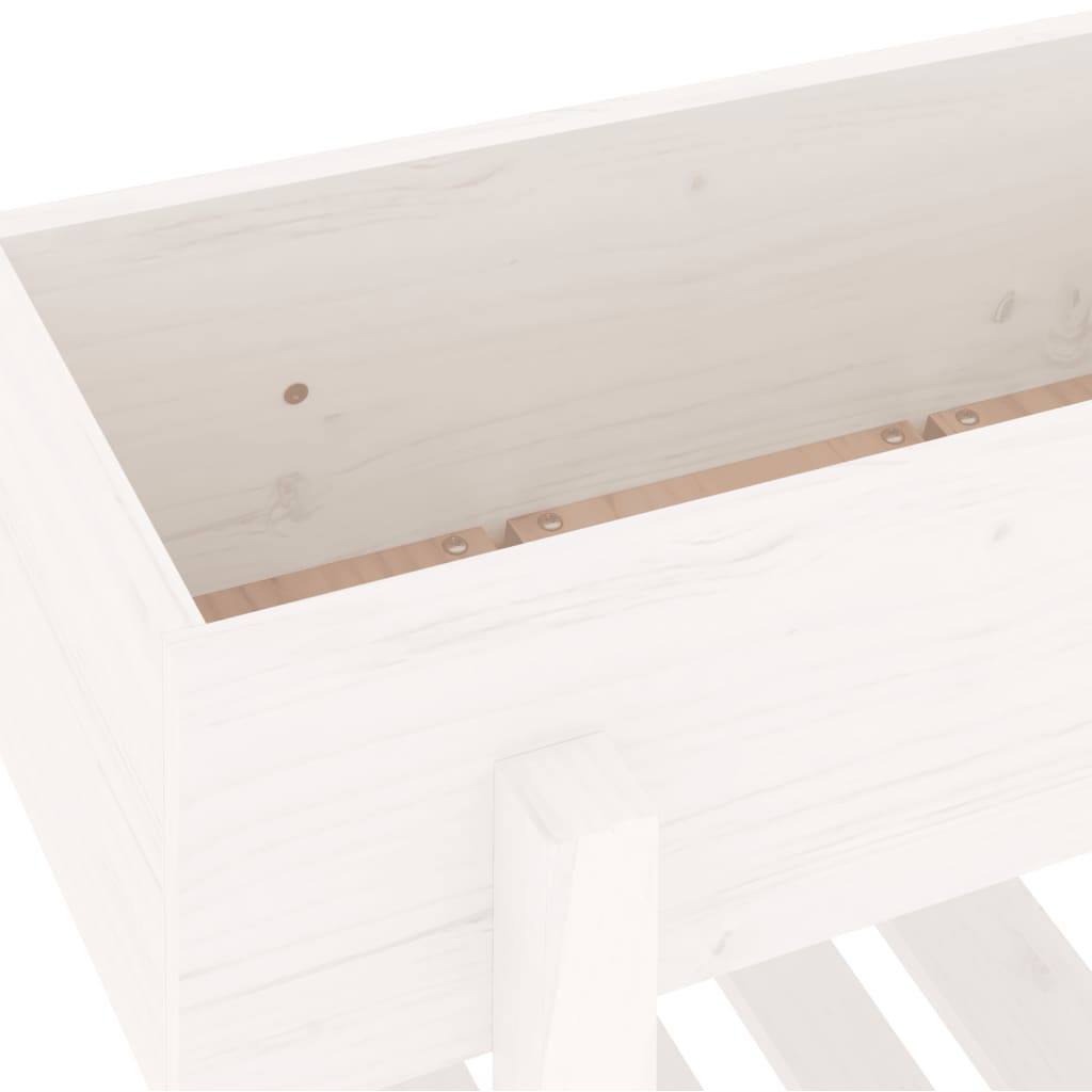 Vrtna sadilica bijela 62 x 30 x 69 cm od masivne borovine